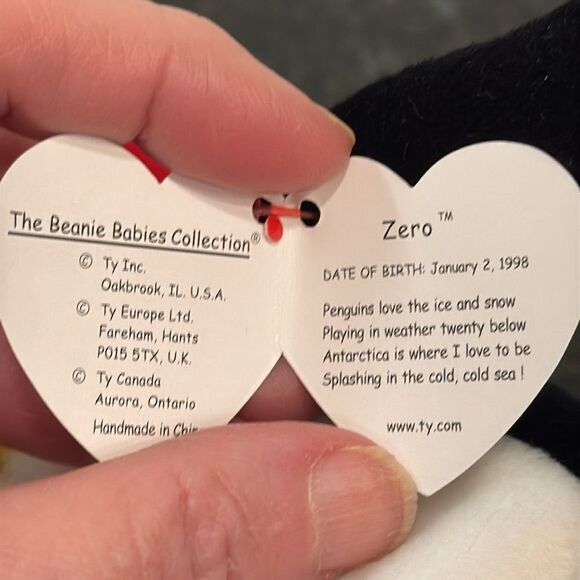 Ty Beanie Baby - Zero The Christmas Penguin (6in - Picture 7 of 9